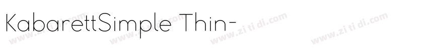 KabarettSimple Thin字体转换